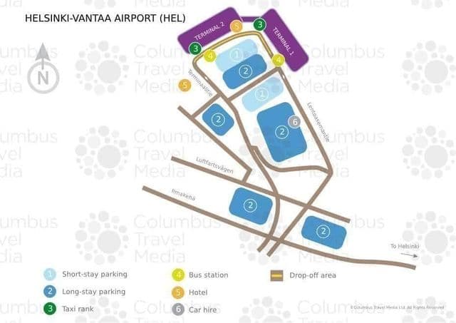 Mapa do terminal do aeroporto de Helsinki