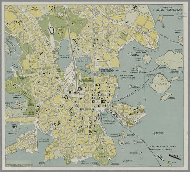 Mapa histórico de Helsinque